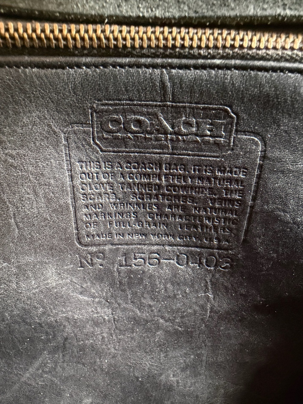 COACH Vintage NYC Classic Shoulder Bag 9170 Black Leather Brass Flap 80's USA - Picture 12 of 16